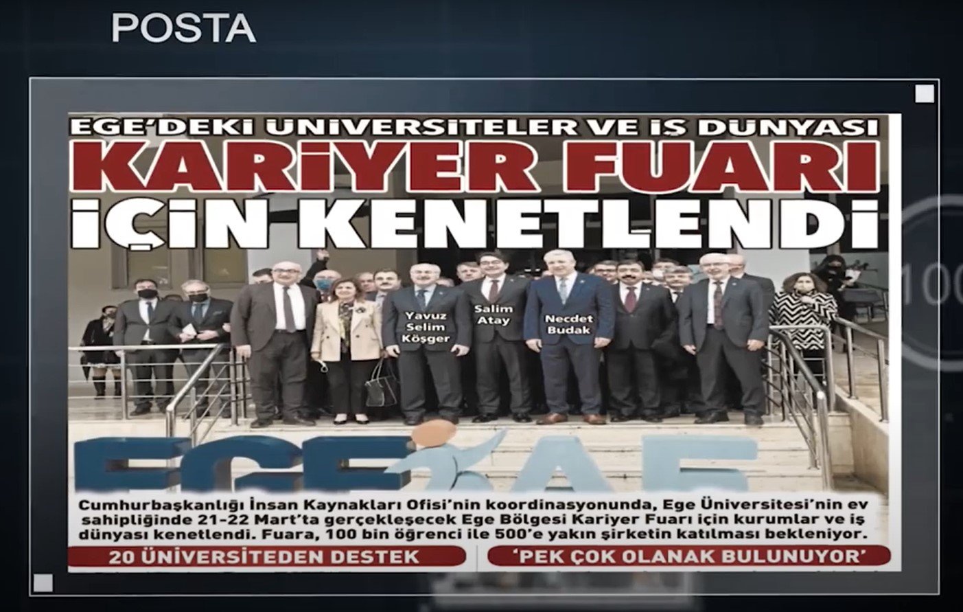 Ege´deki Üniversiteler ve İş Dünyası Kariyer Fuarı için Kenetlendi - Posta Gazetesi
