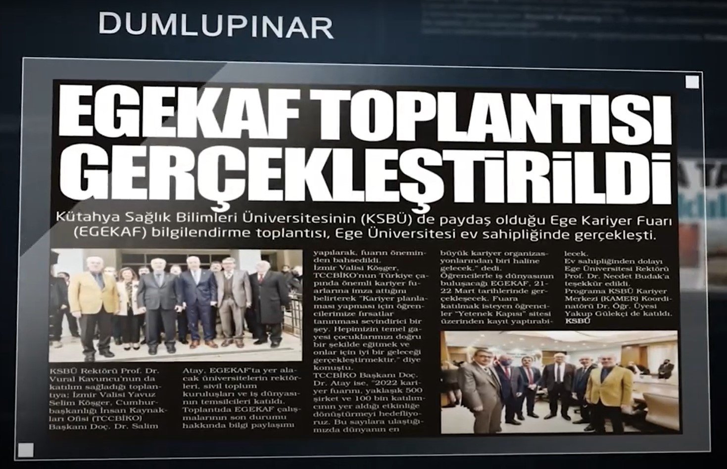 EGEKAF Toplantısı Gerçekleştirildi - Dumlupınar Gazetesi